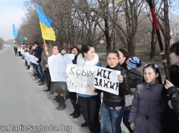 Protest against the "referendum" in Crimea, Ukraine