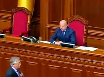 Turchynov called a liar the leader of Communist party of Ukraine Simonenko and denied his right to speak in Parliament