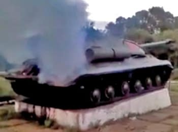 В Константиновке ожил танк-памятник