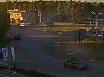 В Луганск вошли танки и БТРы боевиков, 20.06.2014
