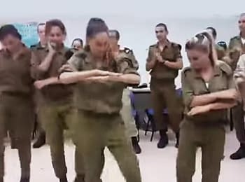 Israel Defense Forces soldiers dance to the Ukrainian songs