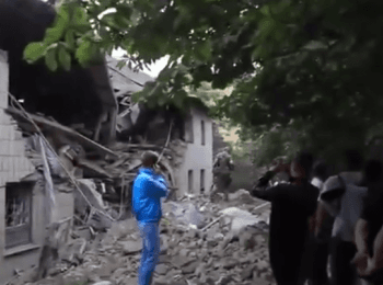 Snizhne city in Donets'k region: Destruction (July 15, 2014)