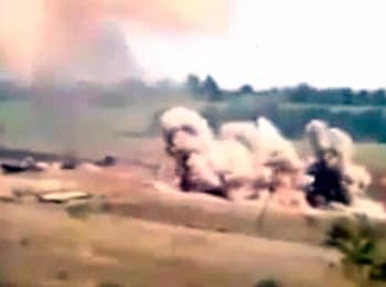 Shelling the positions of the Ukrainian army, on July 24, 2014 (18+ Explicit language)