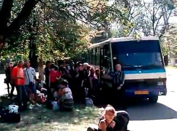 Horlivka: Mass evacuation of inhabitants (July 29, 2014)