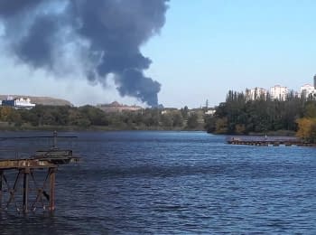 Donetsk. Projectile hit of Tochmash plant