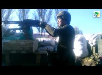 Trip of volunteer from Kramatorsk to the "cyborgs" from Donetsk airport, 10.03.2014