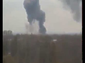 Powerful explosion in Donetsk, 18.10.2014