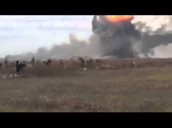 Донецк. Детонация взрывчатки боевиков