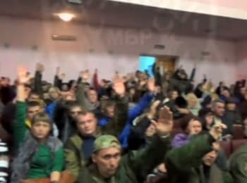 In the so-called Novorossia the man was sentenced to death by raising hands