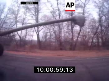Huge convoy of armed vehicles of militants near Snizhne, 08.11.2014