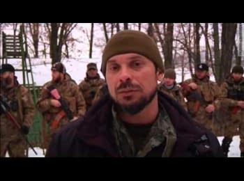 Squad of Chechen mercenaries practices near Donetsk