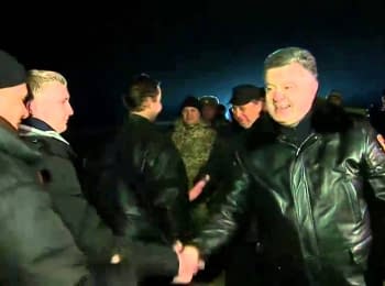 President Poroshenko welcomed released Ukrainian militaries, 27.12.14