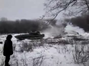 Self-propelled artillery of the so-called DPR shelling the ATO positions
