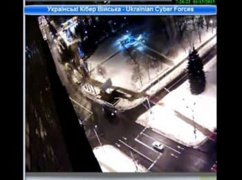 2S1 Gvozdika, 9K35 Strela-10 and other military equipment in Donetsk, 15.01.2015