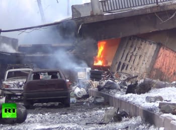 Putilov bridge in Donetsk was destroyed