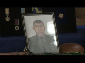 Прощание с солдатом 95-й бригады Виталием Мазуром в Житомире