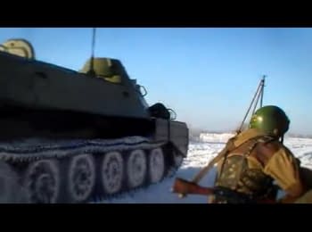 Перестрелка террористов "ДНР" с силами АТО (18+, ненормативная лексика)