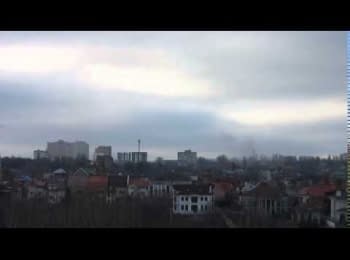 Обстрел между ДК Куйбышева и пл. Бакинских комиссаров, Донецк, 03.02.2015