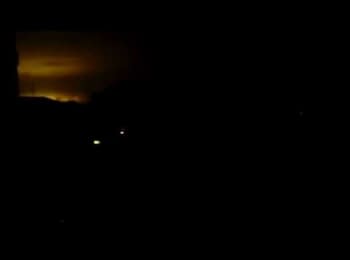 Donetsk, a massive explosion in the microdistrict Tekstilshik, 08.02.15