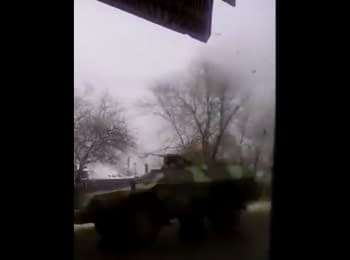 Російський бронеавтомобіль БПМ-97 "Постріл" в Луганську, 10.02.15