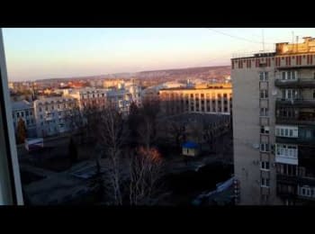 Shelling of Artemivsk, 13.02.15 (18+, rough language)