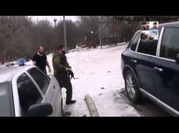 Кадыровцы воруют Porsche Cayenne в Донецке