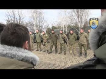 Прощание с погибшими бойцами "Азова" - "Акелой" и "Кутузом"