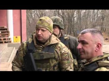 Turchynov at the "M" sector, 02.03.2015