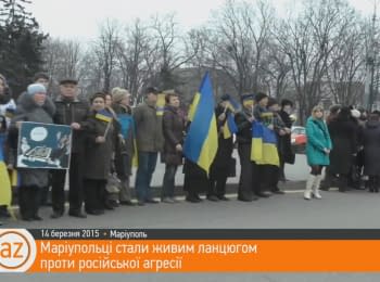 Mariupol citizens formed a human chain against Russian aggression