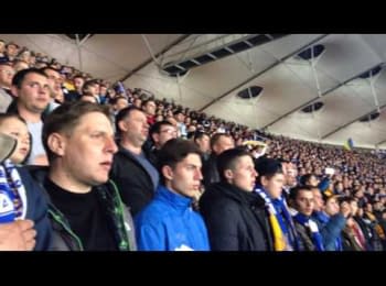 Dynamo - Fiorentina. "Olimpiyskiy" performs the anthem Ukraine