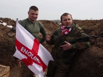 "Englishmen" from regiment "Azov" in Shyrokyne
