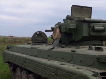 Testing of the upgraded BMP-1 equipped with a combat module "Squall"