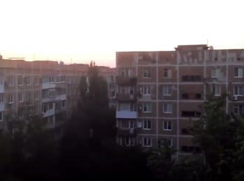 Militants' artillery fires near the residential areas of Donetsk