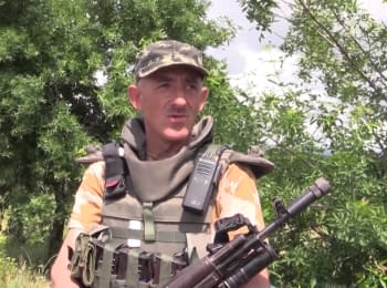 Forefront checkpoint of ATO forces at Bahmutska route