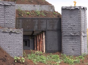 Now not under the open sky but in the equipped trenches and dugouts