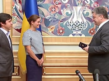 President Poroshenko gave the citizenship of Ukraine to Maria Gaidar and Volodymyr Fedorin
