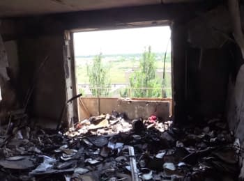 Позиції бойовиків у Красногорівці