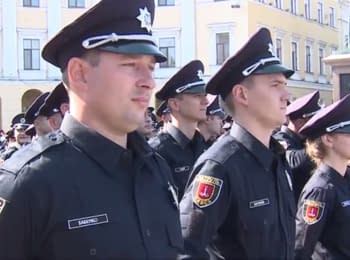Odesa police patrol swore allegiance to Ukraine