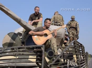 "Azov" regiment at the training. Day first