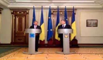 Joint Press Statement of the President Petro Poroshenko and European Commissioner Johannes Ghana