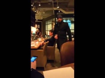 Video of a cake thrown to Kasyanov in Moscow restaurant