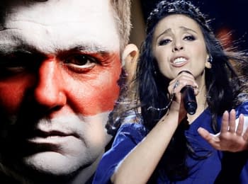 Concert of Lavon Volski and Jamala on Cathedral Square in Vilnius.