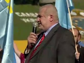 Rally in support of Ilmi Umerov on Maidan Nezalezhnosti in Kyiv