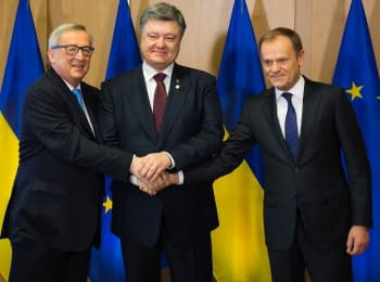 Press conference of Poroshenko, Tusk and Juncker, 13.07.2017