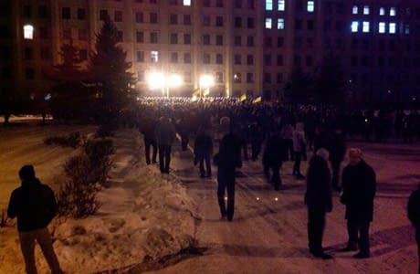 У Чернігові, Кіровограді та Полтаві мітингують на підтримку Євромайдану