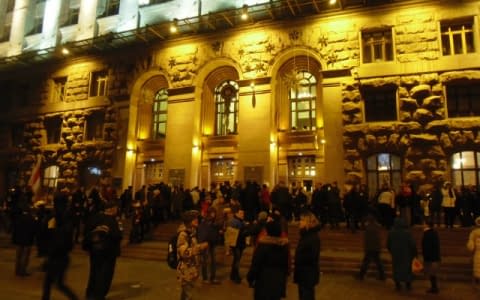 Після звільнення будівлі активістами Майдану у КМДА стався погром