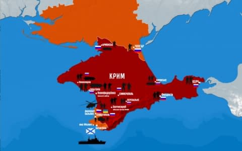Карта захоплення Криму: російські військові контролюють підступи до півострова